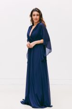 Vestido Marthe Azul Escuro Plus