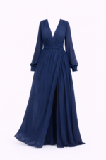 Vestido Agni Azul Escuro Plus