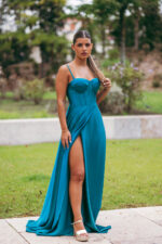 Vestido Emma Azul Petróleo