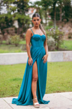 Vestido Emma Azul Petróleo - Image 3