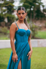 Vestido Emma Azul Petróleo - Image 4