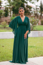 Vestido Marthe Verde Escuro Plus
