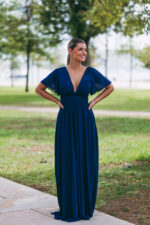 Vestido Rânia Azul Escuro Plus - Image 3