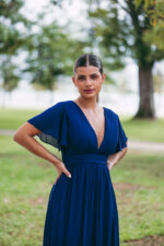 Vestido Rânia Azul Escuro Plus