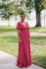Vestido Rânia Rosa Escuro - Image 4