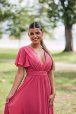 Vestido Rânia Rosa Escuro - Image 5