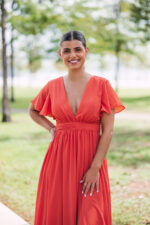 Vestido Rânia Terracota Plus